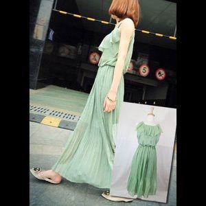 Vocation Chiffon Beach Green Dress Size S